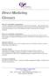 Direct Marketing Glossary