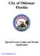City of Oldsmar Florida Special Events Guide and Permit Application