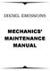 DIESEL EMISSIONS MECHANICS MAINTENANCE MANUAL