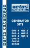 GENERATOR SETS GHS 4 GHS 6 GHS 8 GHS16 GHS20 GHS30 GLS 6 GLS10 GLS12