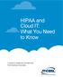 HIPAA and Cloud IT: What You Need to Know