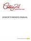 VENDOR STANDARDS MANUAL