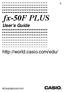 fx-50f PLUS http://world.casio.com/edu/ User's Guide RCA502903-001V01
