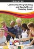 Community Programming and Special Event Planning Guide