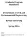 Graduate Program Handbook. Department of Civil and Environmental Engineering. Rowan University. Spring 2016