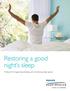 Restoring a good night s sleep