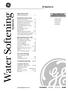 Water Softening. system. GE Appliances. Safety Instructions Proper installation...3. Owner s Manual & Installation Instructions