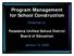 Program Management for School Construction