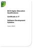BCS Higher Education Qualifications. Software Development Syllabus