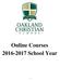 Online Courses 2016-2017 School Year