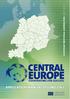 CENTRAL EUROPE Application Manual 2nd call
