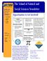 The School of Natural and. Social Sciences Newsletter. Opportunities to Get Involved! TEREST:
