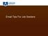 Email Tips For Job Seekers