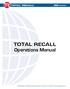 TOTAL RECALL Operations Manual