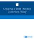 Creating a Best-Practice Expenses Policy