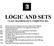 LOGIC AND SETS CLAST MATHEMATICS COMPETENCIES
