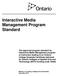 Interactive Media Management Program Standard