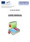 USERS MANUAL IN.TRA.NET PROJECT
