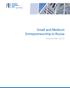 Small and Medium Entrepreneurship in Russia