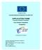 APPLICATION FORM European Territorial Cooperation