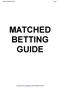 MATCHED BETTING GUIDE