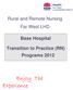Base Hospital Transition to Practice (RN) Programs 2012