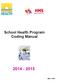 School Health Program Coding Manual 2014-2015