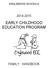 EARLY CHILDHOOD EDUCATION PROGRAM
