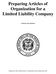 Preparing Articles of Organization for a Limited Liability Company a Step-by-step summary