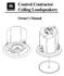 Control Contractor Ceiling Loudspeakers. Owner s Manual