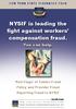 NYSIF is leading the fight against workers compensation fraud.