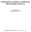 EMERGENCY MEDICAL SERVICES PROCEDURE MANUAL