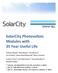 SolarCity Photovoltaic Modules with 35 Year Useful Life