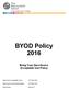BYOD Policy 2016 Bring Your Own Device Acceptable Use Policy