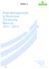 Risk Management & Business Continuity Manual 2011-2014