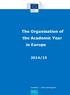 The Organisation of the Academic Year in Europe