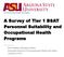 A Survey of Tier 1 BSAT Personnel Suitability and Occupational Health Programs