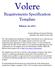 Volere. Requirements Specification Template. Edition 16 2012