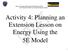Activity 4: Planning an Extension Lesson on Energy Using the 5E Model