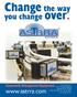 Change the way. you change over. Automatic Changeover Equipment www.astrra.com