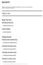 How to use. Read This First. Getting Started. Identifying the parts. Screen display. Checking the bundled items. Inserting the battery pack