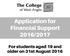 Application for Financial Support 2016/2017