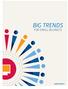 BIG TRENDS FOR SMALL BUSINESS