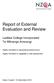 Report of External Evaluation and Review