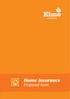 Home Insurance. Proposal form