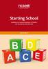 Starting School. Guidelines for Parents/Guardians of Children with Special Educational Needs