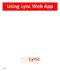 Using Lync Web App 080813