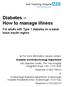 Diabetes How to manage illness