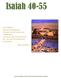 Isaiah 40-55. Isaiah 48:20 (NIV) Seven Studies in the Old Testament Book of Isaiah