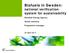 Biofuels in Sweden: national verification system for sustainability